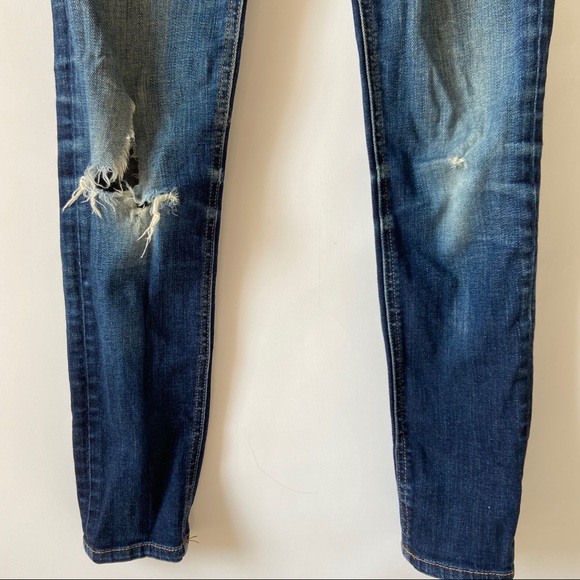 Rag & Bone Custom Knee Rip Skinny Jeans - Picture 2 of 7